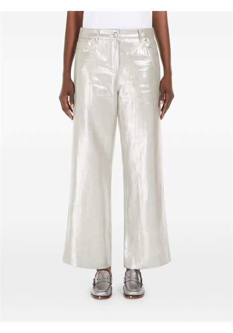 Pantaloni in lino malika in argento S Maxmara - donna 'S MAXMARA | 2519131133600001
